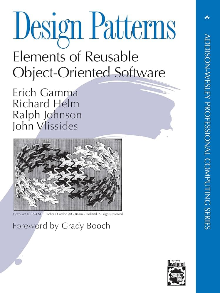 Capa do livro Design Patterns: Elements of Reusable Object-Oriented Software and Advanced Programming Techniques