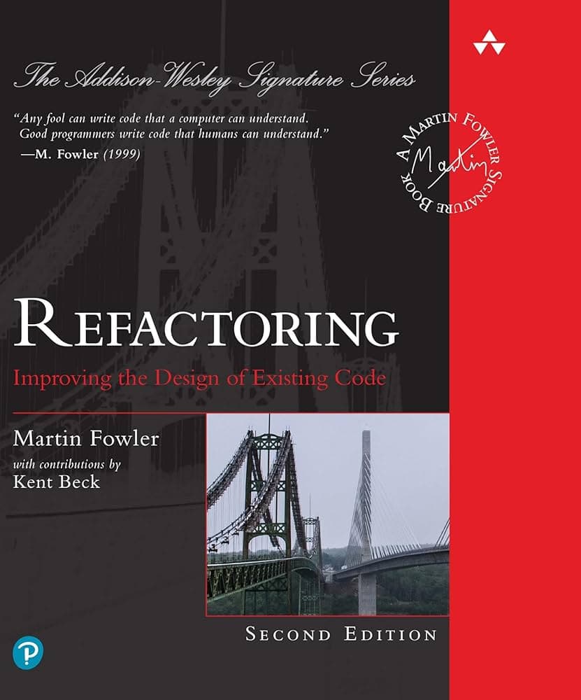 Capa do livro Refactoring: Improving the Design of Existing Code